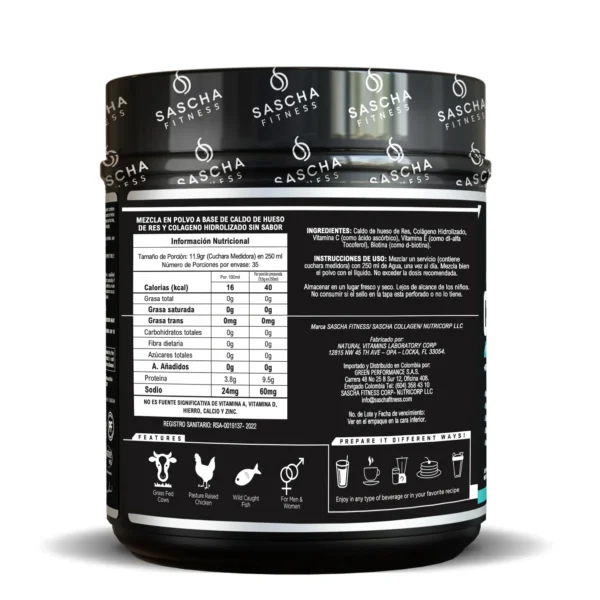 Collageno Sascha Fitness Tabla Nutricional