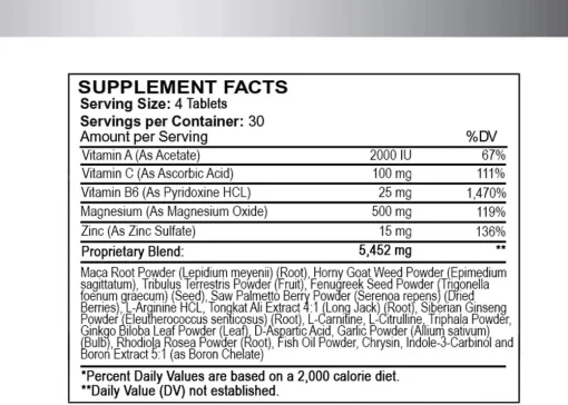 MONSTER TEST TABLA NUTRICIONAL