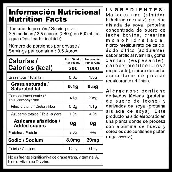 MEGAPLEX CREATINE POWER 2 LIBRAS - Imagen 3