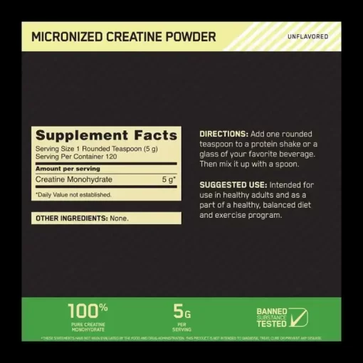 CREATINA POWDER ON MICRONIZADA 120 SERVICIOS - Imagen 2