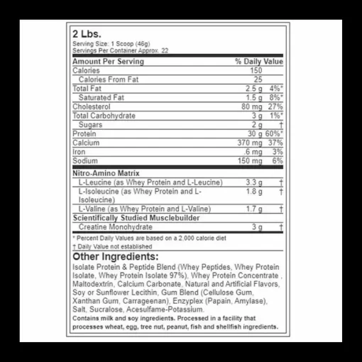 NITRO TECH WHEY PROTEIN 2 LIBRAS - Imagen 2