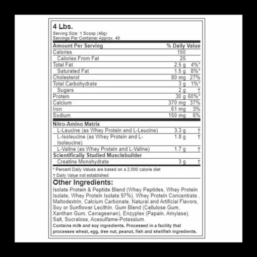 NITRO TECH WHEY PROTEIN 4 LIBRAS - Imagen 2