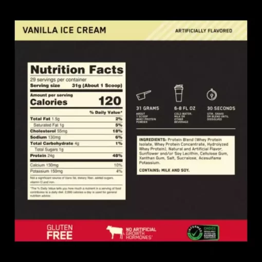 100% WHEY GOLD STANDARD 2 LIBRAS - Imagen 2