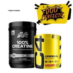 CREATINA PLATINUM 80 SERVICIOS + PREENTRENO C4 60 SERVICIOS